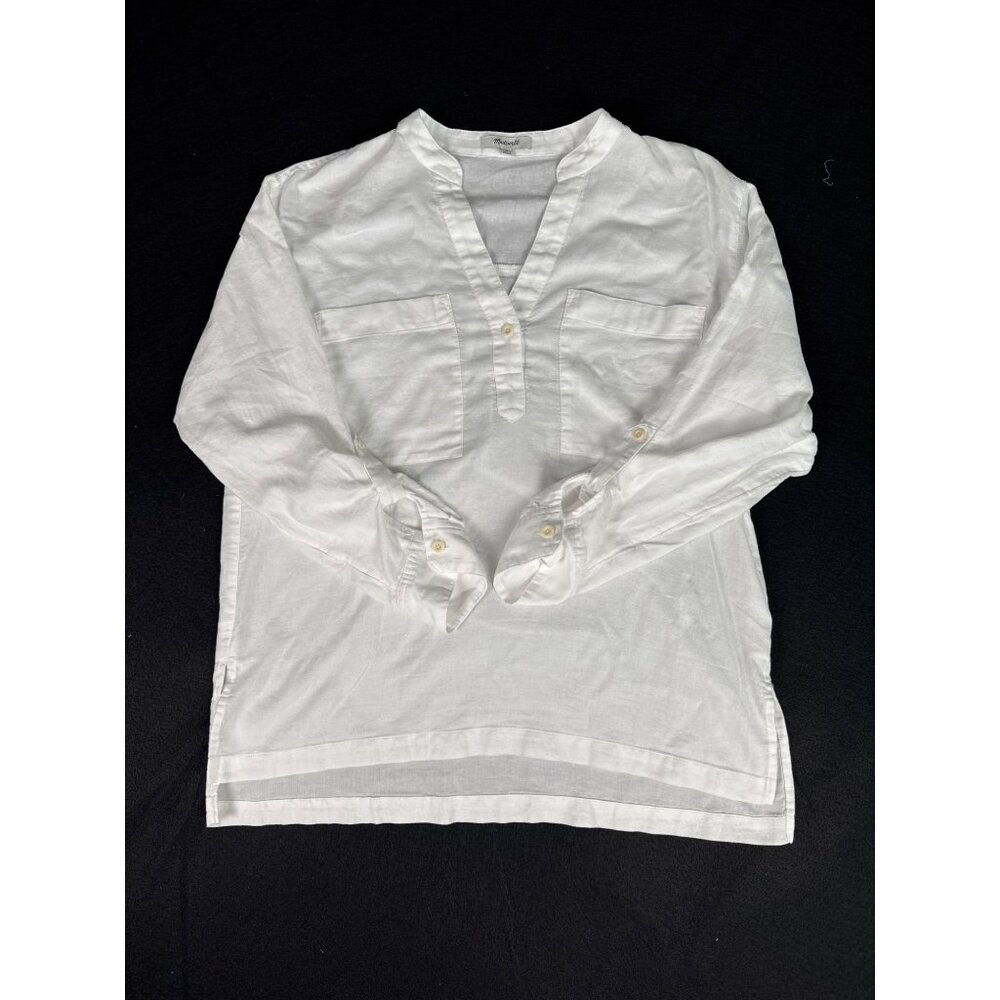 Madewell Women's Cotton Gauze Pocket Tunic Shirt M